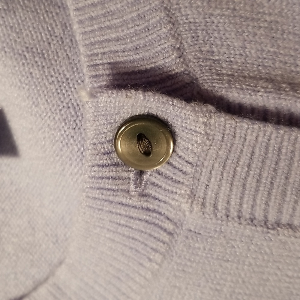 SOFT LAVENDER LARGE CROFT & BARROW CARDIGAN SWEATER NWT - Picture 8 of 14